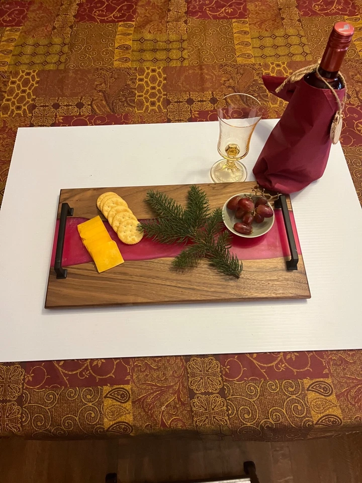 Tableros de charcutería de río de resina epoxi Foto 1 de 4