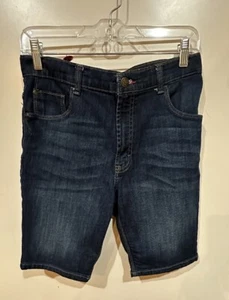 Wrangler Girls Dark Wash Denim Trouser Adjustable Waist Zip Up Shorts Size 18R - Picture 1 of 5
