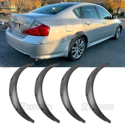 Carbon Fiber Style Fender Flare Wheel Arches For Infiniti M35 M35h M37 M45 M56 - Image 1 of 4