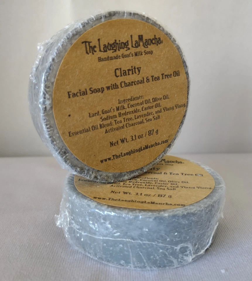 The Laughing LaMancha Handmade Goat Milk Natural Soap Face Charcoal 2 Bars - Image 1 of 1