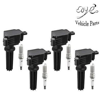 4x Ignition Coils + 4x Iridium Spark Plugs For 2012-2017 Ford Edge Focus UF670 - Image 1 of 4