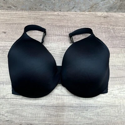 Cacique Bra Womens Size 38G Black Full Coverage Satin Smoother Underwire - Image 1 of 4