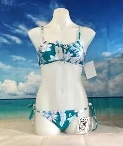 Traje de baño California Sunshine 2 piezas bikini talla pequeño diseño floral - Imagen 1 de 2