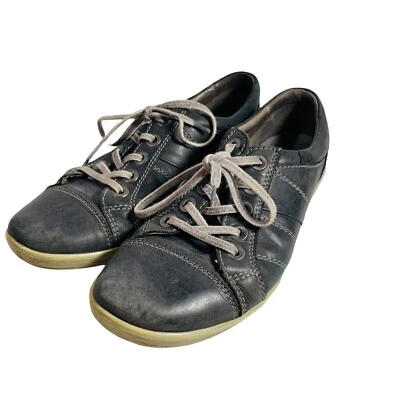 Josef Seibel Sneakers Women's Size 7 EU 38 Gray Distressed Leather Low Top - Image 1 of 4