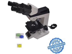 Leica Binocular Microscope w/ 4 Objectives +FILTERS REFURBISHED 90 DAY RETURNS - Picture 1 of 24