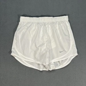 Nike Damen Medium Active Dri-Fit Shorts weiß gefüttert Laufen leicht atmungsaktiv - Bild 1 von 7