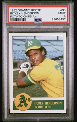 Granny Goose 1982 Rickey Henderson #35💎 PSA 9 como nuevo POP 68 ¡Solo 7 más alto! HOF 👀 Foto 1 de 2