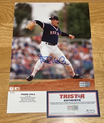 Foto firmada con autógrafo de Frank Viola 8x10 Tristar certificado de autenticidad rara Foto 1 de 2
