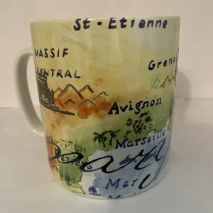 222 Fifth Paris Travels Kaffee Tee Becher - fasst 30 Unzen!! - Bild 1 von 8
