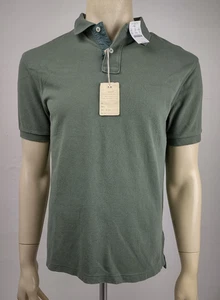 NWT J. Crew green 100% Cotton pique knit Vintage polo shirt mens Medium - Picture 1 of 9
