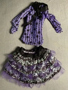 Monster High 13 Wishes Twyla Ersatz Rock Oberteil lila schwarz ohne Puppe - Bild 1 von 2