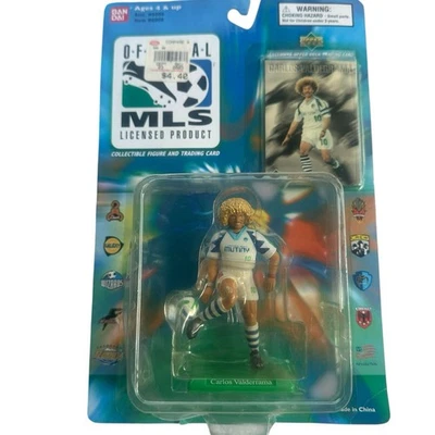 MLS Soccer Figure Carlos Valderrama Tampa Bay Mutiny 1996 NEW Bandai - Image 1 of 4