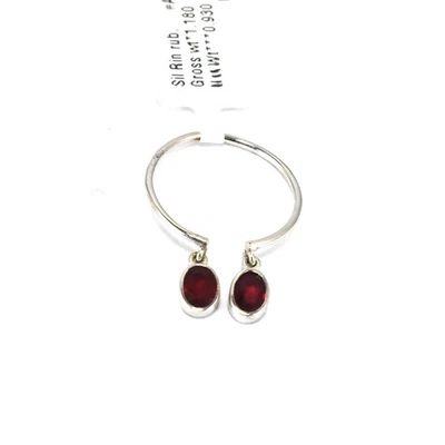 Anello regolabile in argento rubino attraente e unico - Immagine 1 di 4