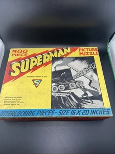 Superman 1940 Puzzle Superman Saves A Life Steam Shovel 500 Piece Boxed - Picture 1 of 14