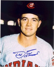 DOC EDWARDS CLEVELAND INDIANS SIGNED 8X10 PHOTO W/COA