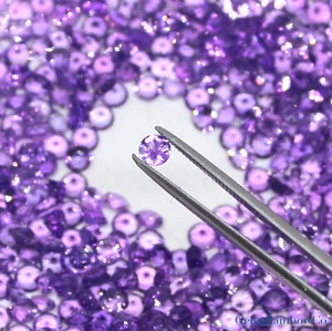Großhandel Rund Facettiert Natürlicher Afrikanischer Amethyst 1,5 mm bis 5 mm Lose Edelsteine - Bild 1 von 8