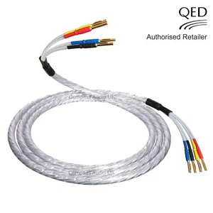 QED XT25 BI-WIRE Speaker Cable Crimped Banana Plugs 4 + 4 Terminated SINGLE - Picture 1 of 11
