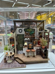 Rolife Slow Life Cafe DIY Miniature House for Kids 3D Wooden Toys DG162 - Picture 1 of 5