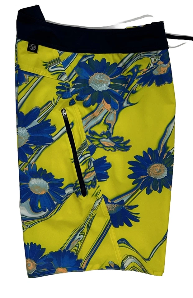 Adidas Board Shorts Men's 32’’ Classic Pos Sea Tech Yellow Blue HC8548