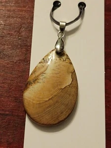 ~ Stunning Picture Jasper Pendant Healing Stone Wicca Pagan - Picture 1 of 1