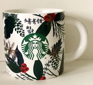 2021 Starbucks PINECONES Holly Berry Holiday Christmas Mug Cup 12oz Hard To Find - Picture 1 of 5