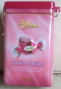 VV COLLECTORS hilliers turkish delight tin chocolate box turkish delight 15x9x5 - Picture 1 of 4