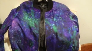 INC International, brilliant colored lined baseball jacket, sz M womens - Picture 1 of 11