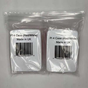 Lot of (2) Official Raspberry Pi 4 Case Red/White - Picture 1 of 2