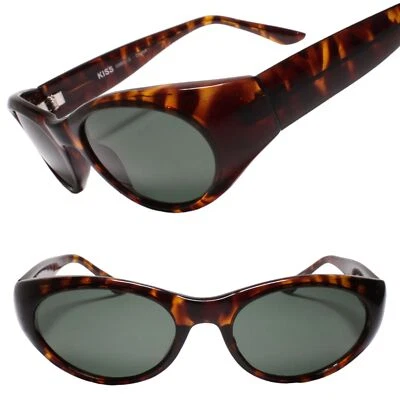 Gafas de sol genuinas vintage para mujer icónicas Rockabilly ojo de gato lentes ovaladas tortuga Foto 1 de 3