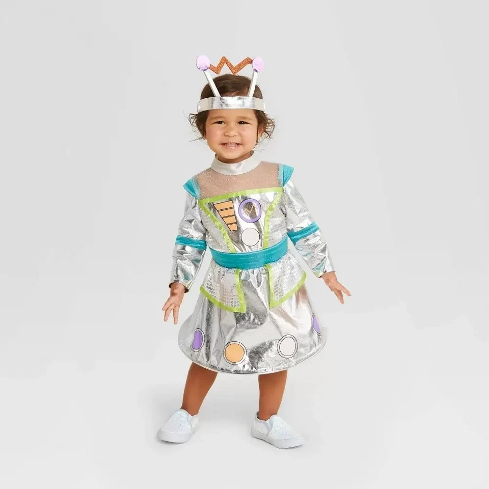 Infant Robot Dress Halloween Costume With Headband Hyde and EEK 12-18 Months