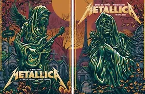 Metallica Paris Frankreich 2023 Munk One passend signiert AP Set Kunst Poster Druck - Bild 1 von 3