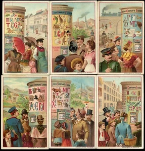 LIEBIG 1892 GERMAN TRADE CARDS SET OF 6, UNIFICATO #362, REBUS VIII ! II69 - Picture 1 of 2