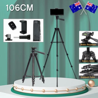 Professional Camera Tripod Stand Mount Phone Holder For iPhone DSLR Travel AU - image 1 of 4