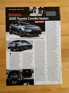 2019 Original Print Article 2020 Toyota Corolla Sedan - Picture 1 of 1
