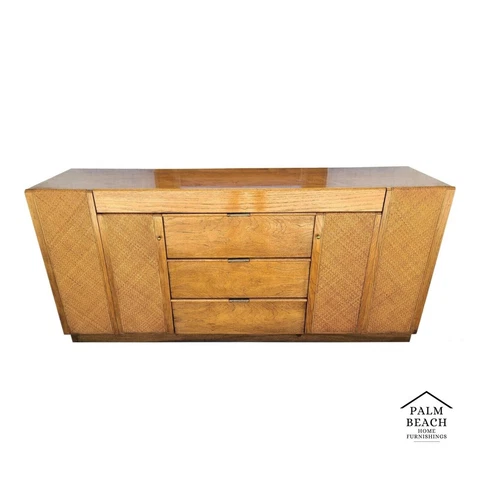 Vintage MCM Dresser Credenza Glass Top by FOUNDERS Cover