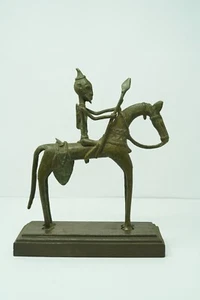 ANTIQUE ASHANTI BRONZE HORSE FIGURE / AFRICA NH7183 - Picture 1 of 9