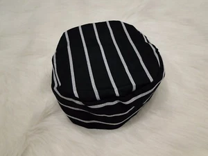 Yarn-Dyed Navy/White Striped Chef Box Hat Size Small / Regular / Large - Picture 1 of 7