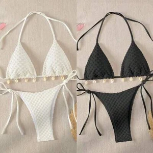 Special Fabric Split Swimsuit Swimwear Women's Outer Single Sexy - Picture 1 of 15