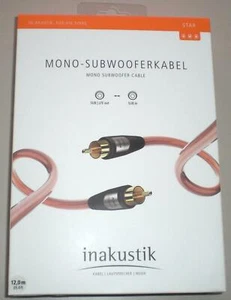 Inakustik Star II Mono Subwooferkabel RCA Cinch 3m  Neu in OVP - Picture 1 of 3