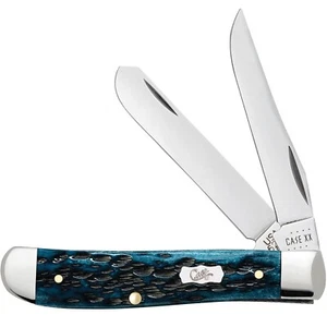 CASE XX WR POCKET KNIFE MINI TRAPPER - POCKET WORN® MEDITERRANEAN BLUE BONE P... - Picture 1 of 2