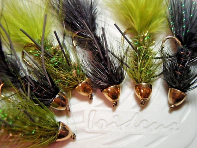 Wooly Bugger Flies Irideus Heavy Weight Custom Minnow Baitfish Steelhead