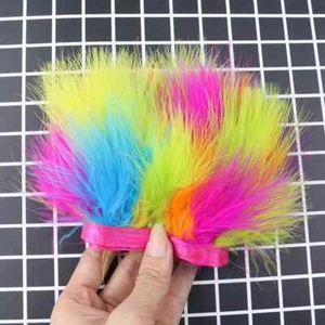 Deluxe Marabou Feather 1M Trim Ribbon Fluffy Tassel Clothing Show Decor Plumes - Picture 1 of 33