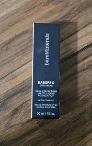 bareMinerals BAREPRO 24HR Wear Skin-Perfecting MATTE Foundation -Fair 10 Neutral - Picture 1 of 5