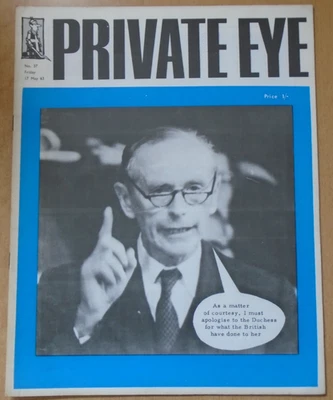 Private Eye Issue 37 - 17th May 1963. Complete, some minor faults / marks. - Image 1 of 2