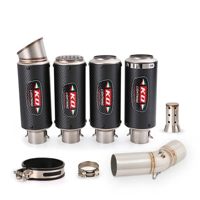 For Kawasaki Ninja ZX10R 2011-2024 Mid Exhaust System Pipe Carbon Muffler Escape - Imagen 1 de 4