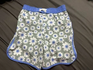 Wonder Nation Kids 4T Lined Swim Trunks Flowers Blue Green White - Picture 1 of 5