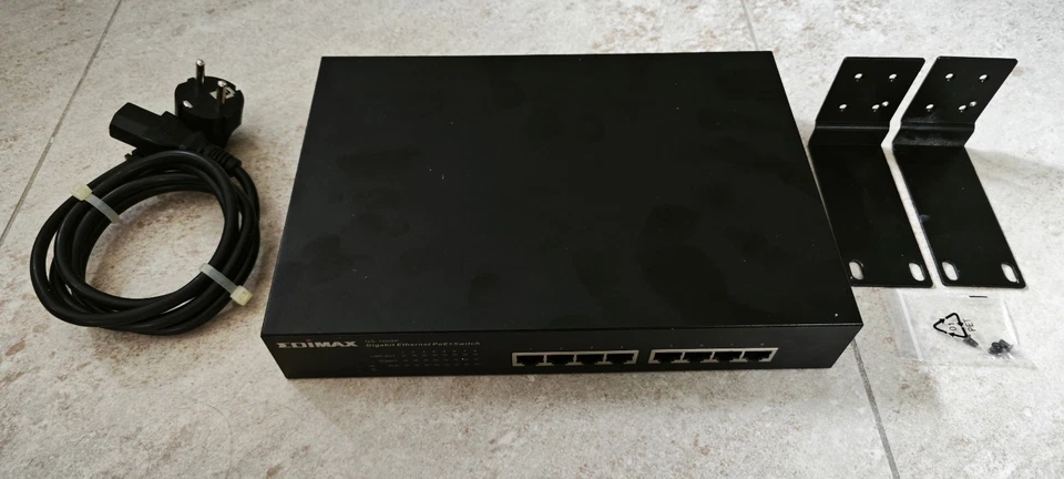 EDIMAX GS-1008P POE+ 130W Netzwerk Switch  8 Port 1 GBits   19" Rack Mount - Bild 1 von 3