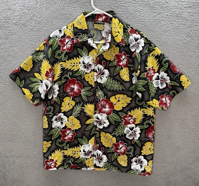Vintage ODO Shirt Adult Medium Multicolor Floral Hawaiian Camp 90s Y2K AOP Mens - Image 1 of 4