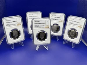 1980 S (LOT-5)  50C PF69 KENNDY HALF DOLLAR ULTRA CAMEO - Picture 1 of 2