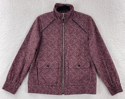 Chico's Zenergy Jacket Womens Size 4 Purple Cheetah Print Full Zip Mock Neck LS - Image 1 of 4